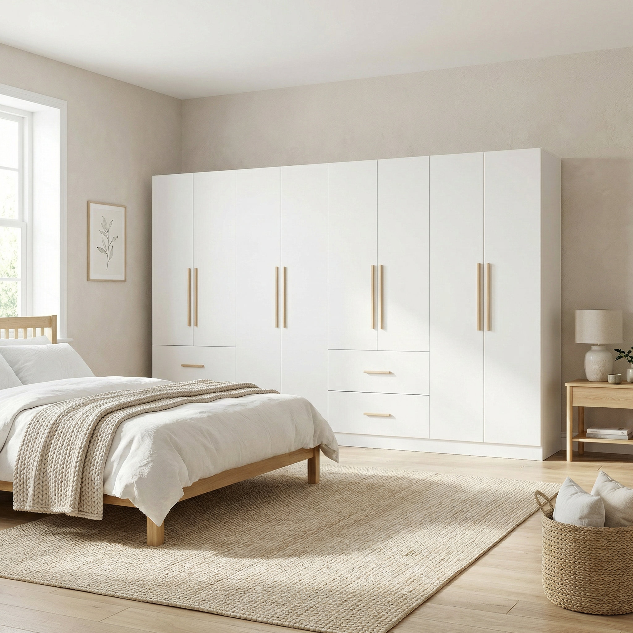 Latitude Run® 8 Door Wardrobe With 4 Drawer & Reviews | Wayfair